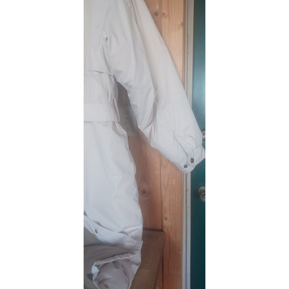 Vintage MIGHTY MAC Ivory Long Goose Down Trench coat Mens Large Winter Overcoat - Picture 8 of 12
